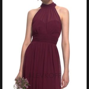 Bill Levkoff Style 7019 Wine Dress Size 8